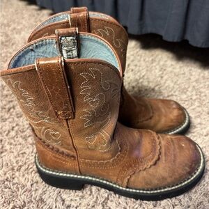 Ariat Tan Leather Cowboy Boots